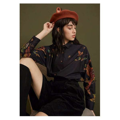 ナイトフォレストシャツブラウス C0074