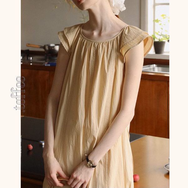 フライングスリーブミモレ丈ワンピース《Z01026》