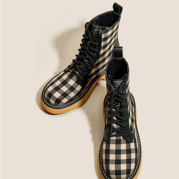 ギンガムチェックハイカットスニーカー　AU-293