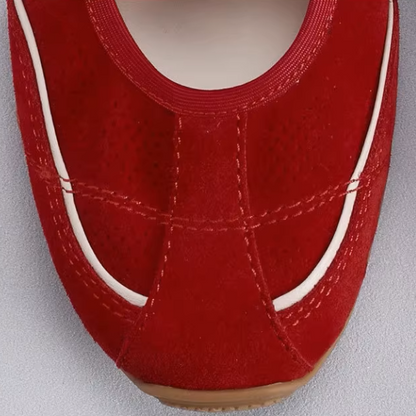 【4color】ラウンドネックダブルストラップフラットシューズ《Z00880》