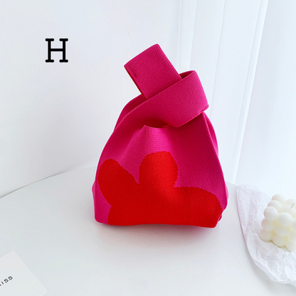 【8color】スモールニットバケットバッグ Z00012