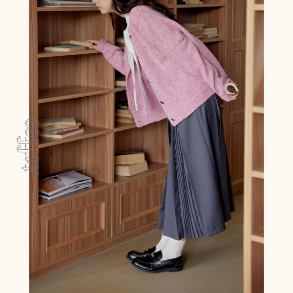 2タイププリーツミモレ丈スカート　Z00564