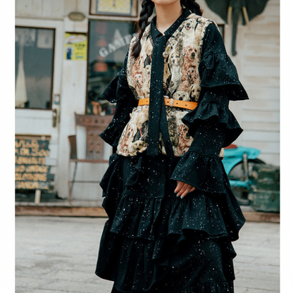 ティアードプリーツセットアップ X-277