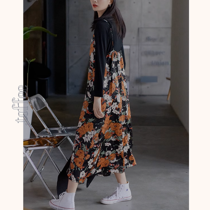 フローラルプリントキャミワンピース《Z00997》