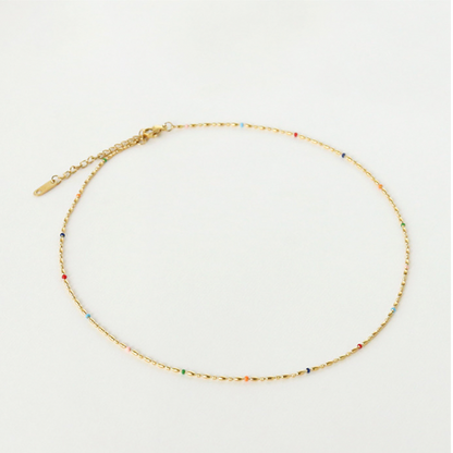エナメルカラーゴールドネックレス X-167