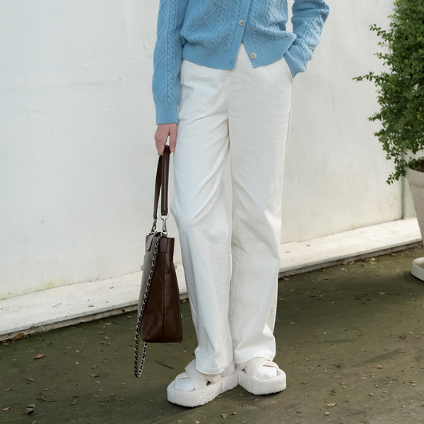 【2color】ワイドレッグコーデュロイパンツ X-509