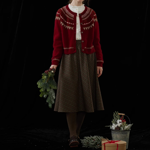 チェックサスペンダースカート Z00151