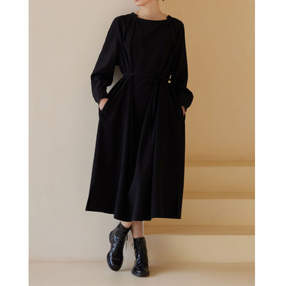 ブラックルーズロングワンピース Z00113