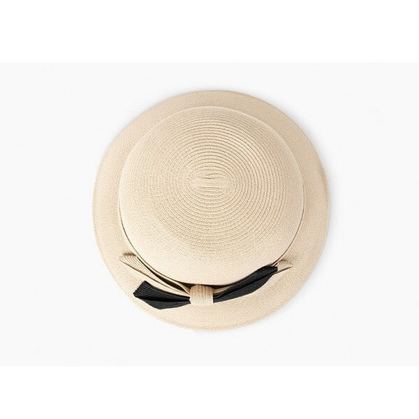 【2color】バイカラーリボンストローハット Z00381