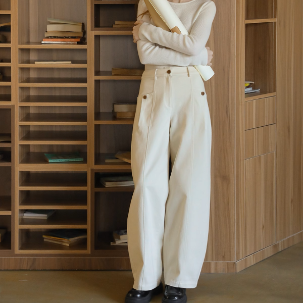 【3color】ハイウエストワイドシミターパンツ Z00890