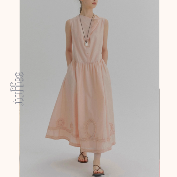 アシンメントリックノースリーブワンピース《Z01020》