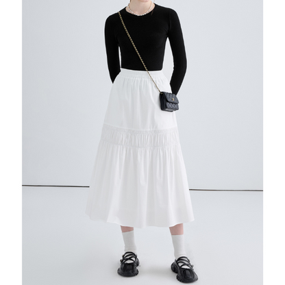 ハイウエストAラインロングスカート Z00032