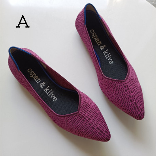 【18pattern】カラーパターンニットパンプス X-109