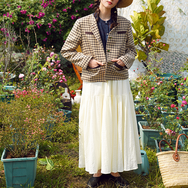 クラシックチェック柄ショートジャケット　Z00509