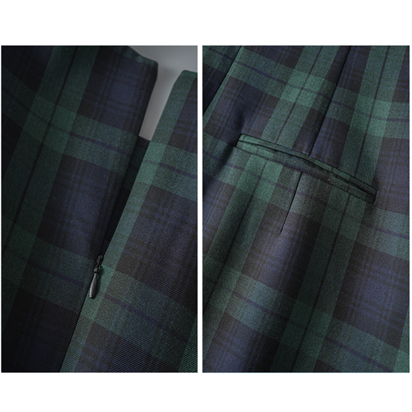 タータンチェックノースリーブミニワンピース　Z00463