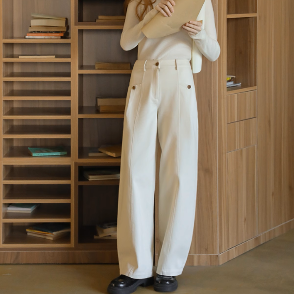 【3color】ハイウエストワイドシミターパンツ Z00890