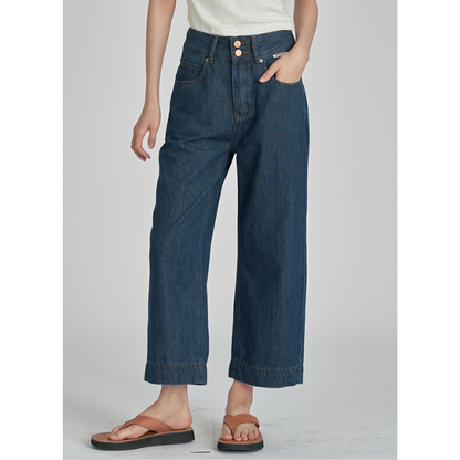 【2color】ウォッシュド ワイドレッグジーンズ Z00177