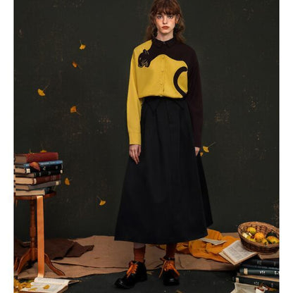 レオパード刺繍ブラウス C0046