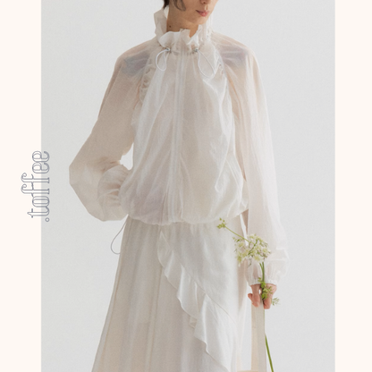 【5color】フルジップアップハイネックシアージャケット《Z00953》