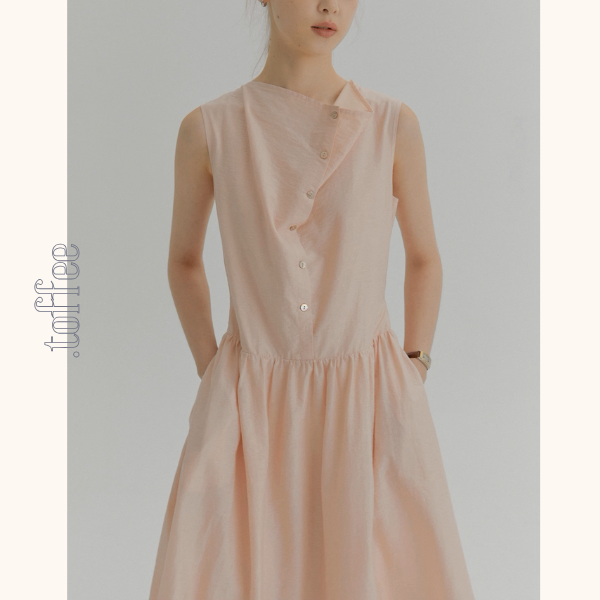 アシンメントリックノースリーブワンピース《Z01020》