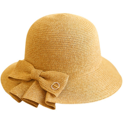 【３color】プリーツが入ったストローハット