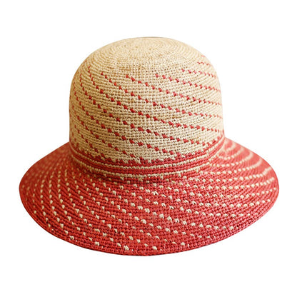 【４color】天然ラフィアの麦わら帽子