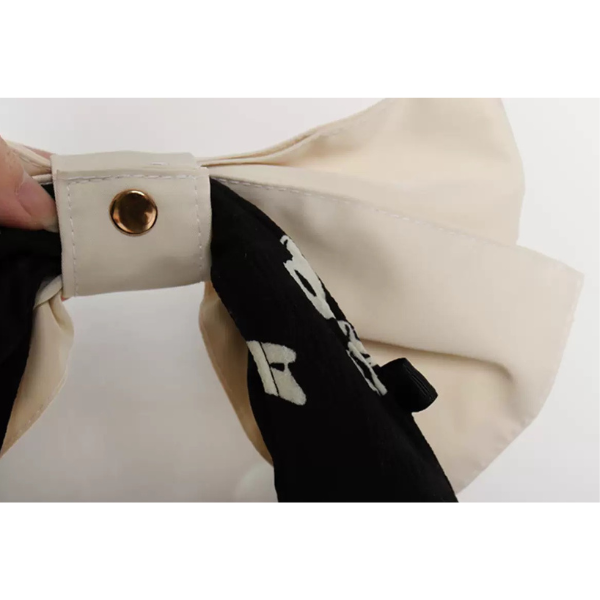 【3color】大きなリボン付きチェーンショルダーバッグ Z00237