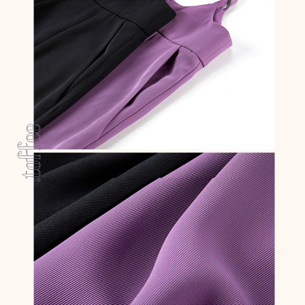 【3color】ハイウエストスリムサロペット　《Z00684》