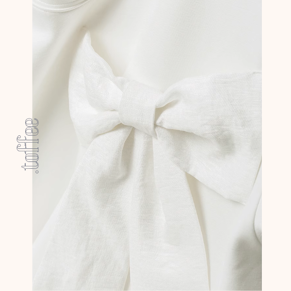 ビッグリボンデザインAラインミニ丈ワンピース《Z00931》