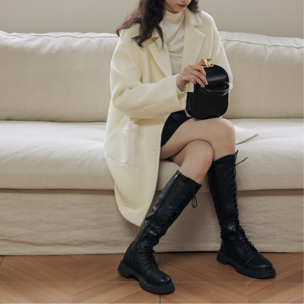 【2color】アシンメトリーカットデザイントップロングトップス X-423