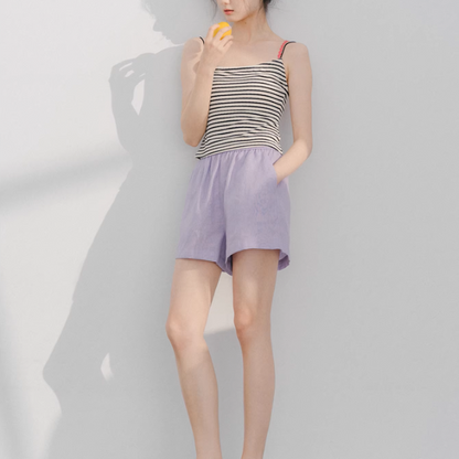 【2color】バッククロスストライプキャミソール《Z01070》