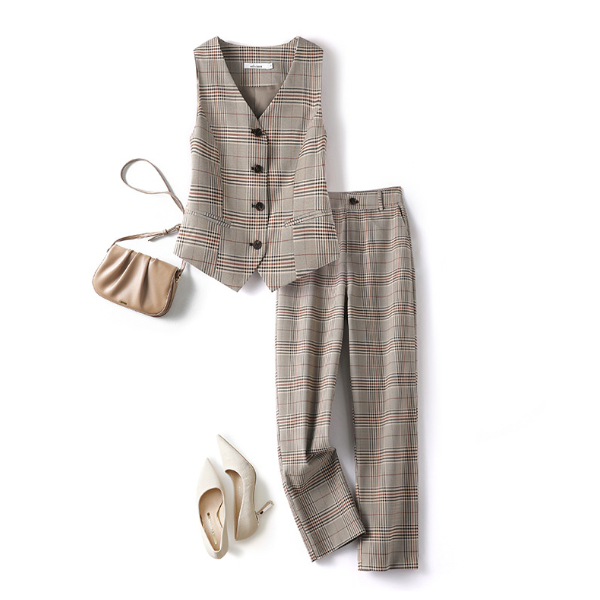 【３color】アーガイルチェックセットアップ w-136