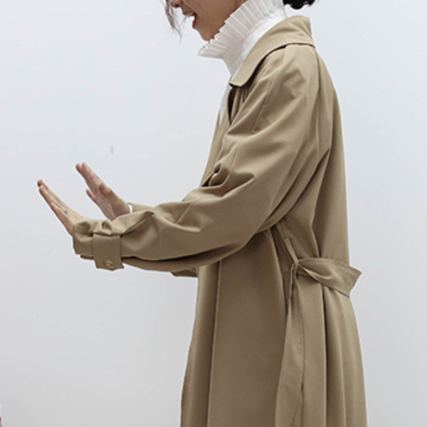 スタンドカラーフリルステッチトップス　AU-237