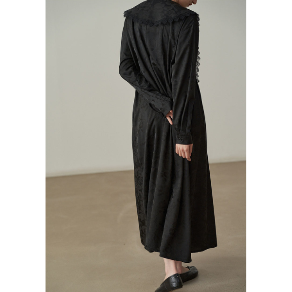 ビッグカラージャガードドレス X-068