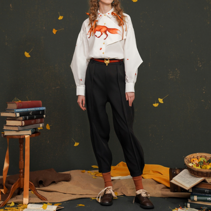 【２color】リブヘムセンタープレスパンツ AU-468