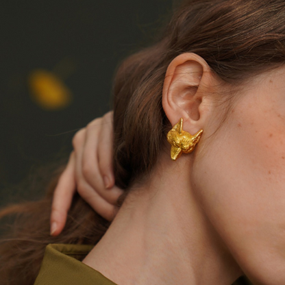 【２Size】ゴールドアニマルピアス w-031