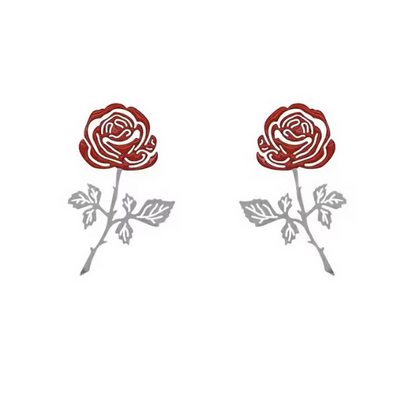 ローズモチーフメタルピアス《Z01036》