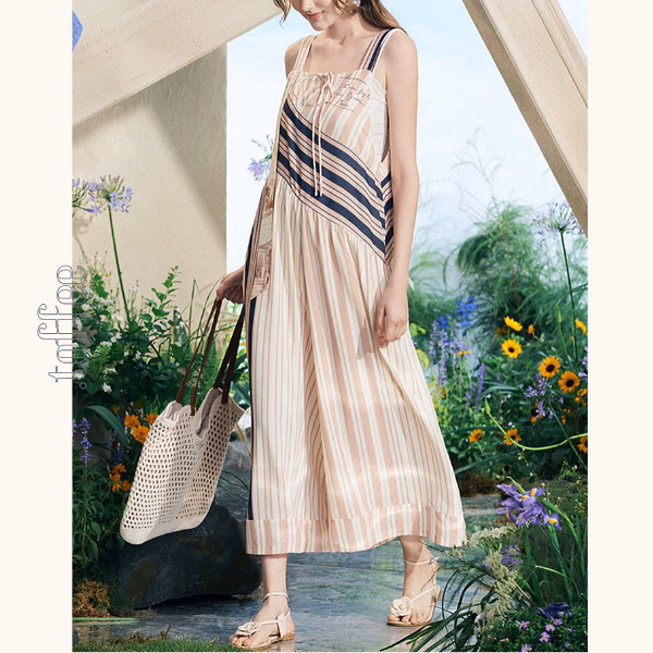 ストライプ切替オールインワン《Z01055》