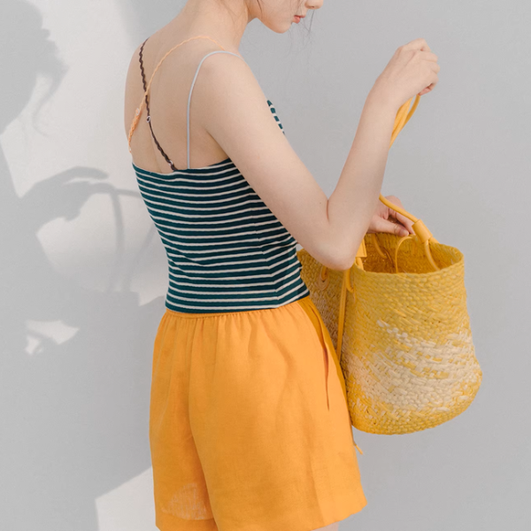 【2color】バッククロスストライプキャミソール《Z01070》