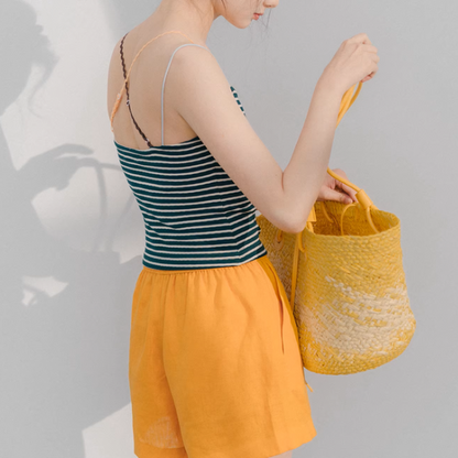 【2color】バッククロスストライプキャミソール《Z01070》