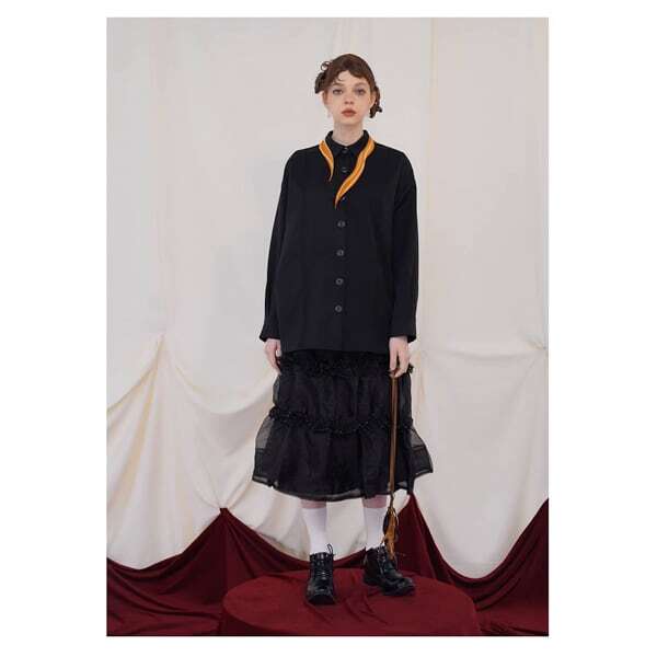 【2color】太陽刺繍シャツブラウス C0079