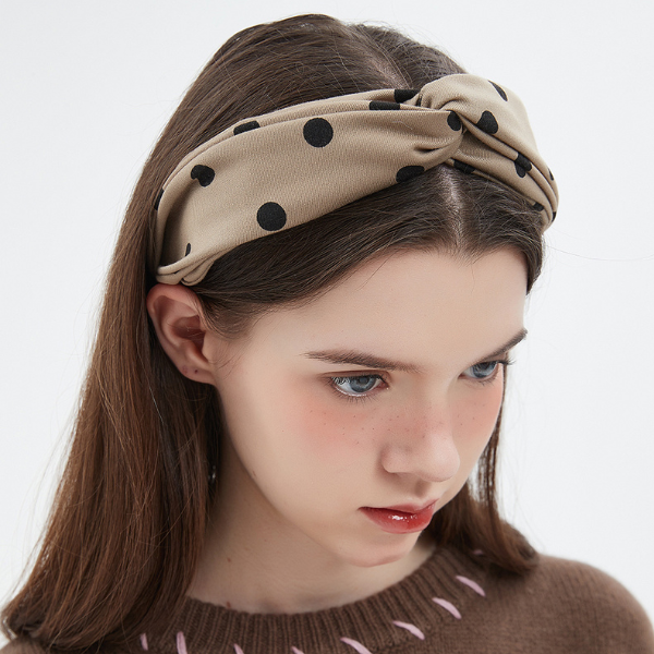 水玉柄カジュアルヘッドバンド Z00174