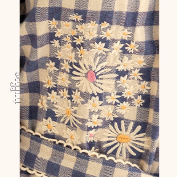 ギンガムチェックウエストリボンロングワンピース　《Z00757》