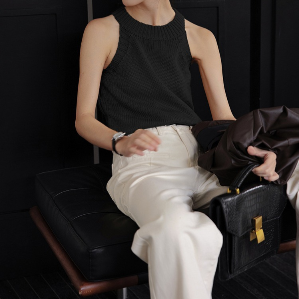 【3color】ノースリーブホルターネック Z00141