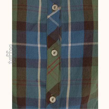 スタンドカラーボタンダウンチェックシャツ　 《Z00707》