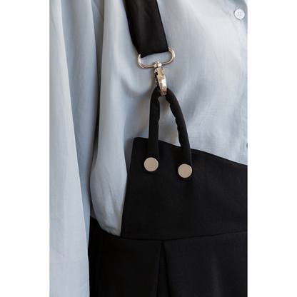 【3color】アシンメトリーサスペンダースカート X-313