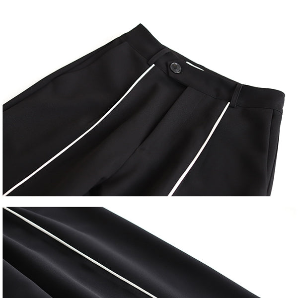 ホワイトステッチワイドパンツ pa0012