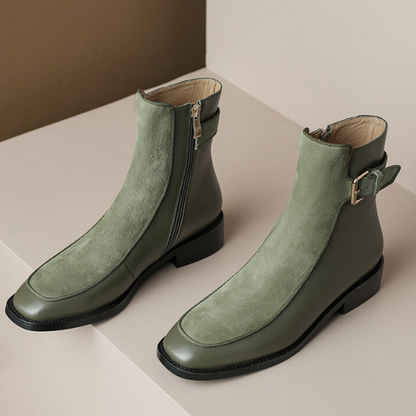 【3color】シームデザインベルテッドブーツ X-372