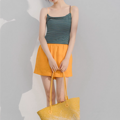 【2color】バッククロスストライプキャミソール《Z01070》