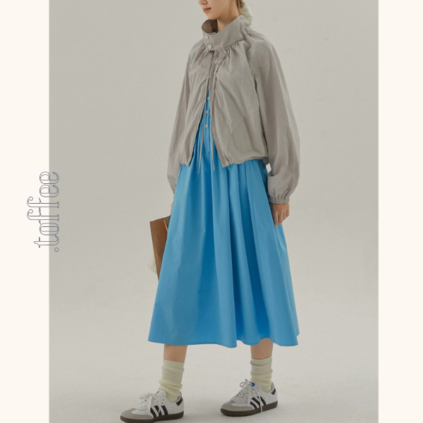 【2color】スタンドカラードロップショルダージャケット《Z00835》